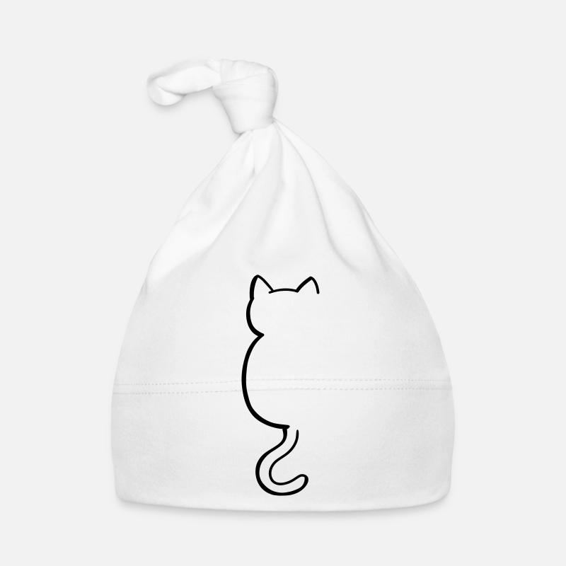Katze Silouette Baby Bio-Mütze