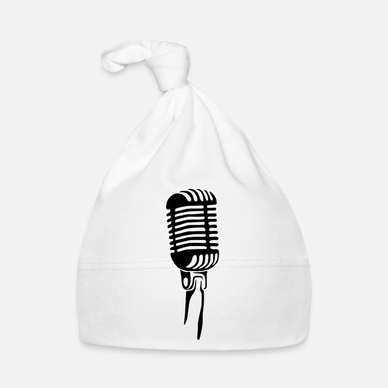 Retro Microphone Organic Baby Cap