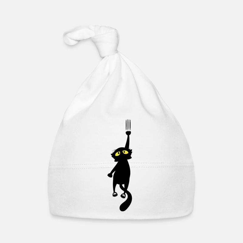 Schwarze Katze Baby Bio-Mütze