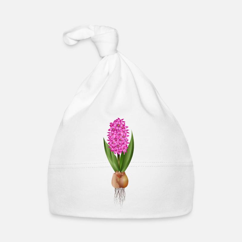 Red hyacinth – strong flowers with bulb Organic Baby Cap