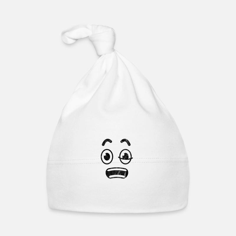 darkly disapproving face comic Organic Baby Cap