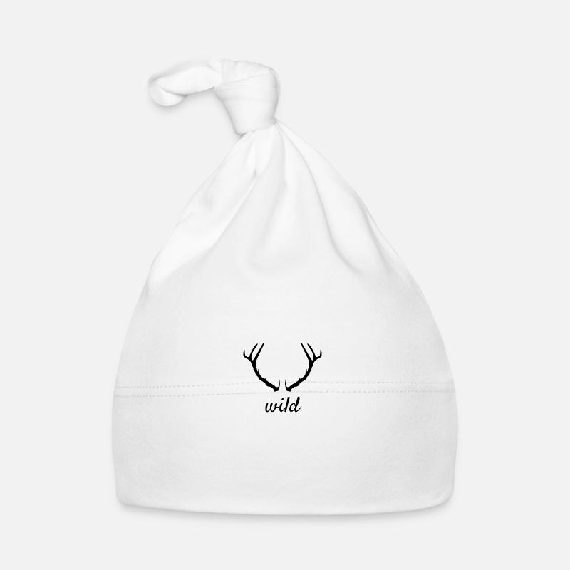 Geweih Hirsch Wild Schwarz Baby Bio-Mütze
