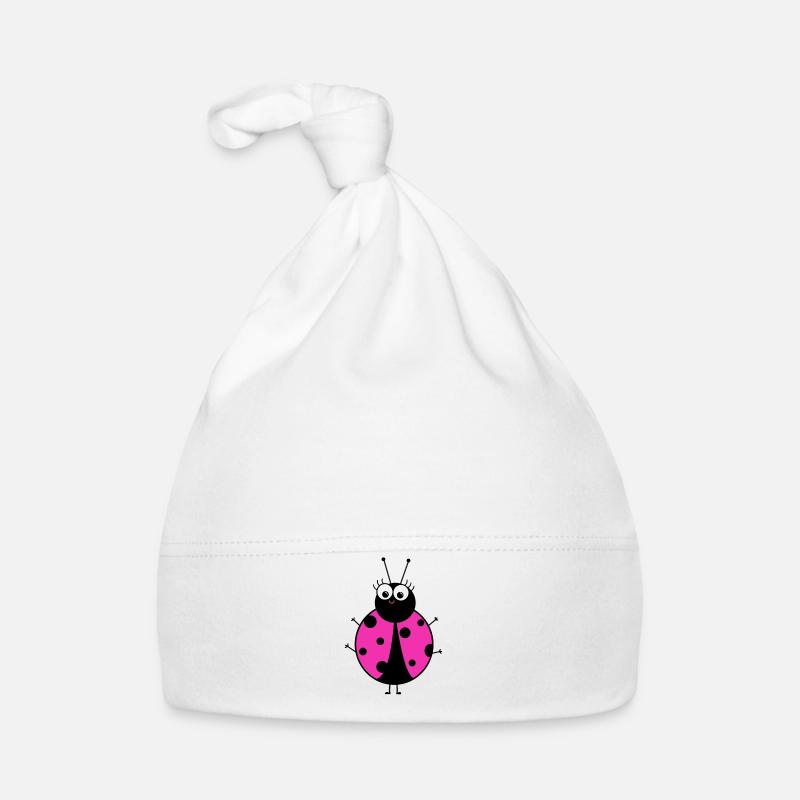 Ladybug Pink Organic Baby Cap