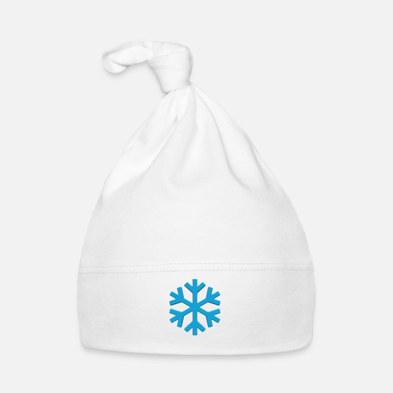 Snowflake Snow Winter cold icefrost Organic Baby Cap