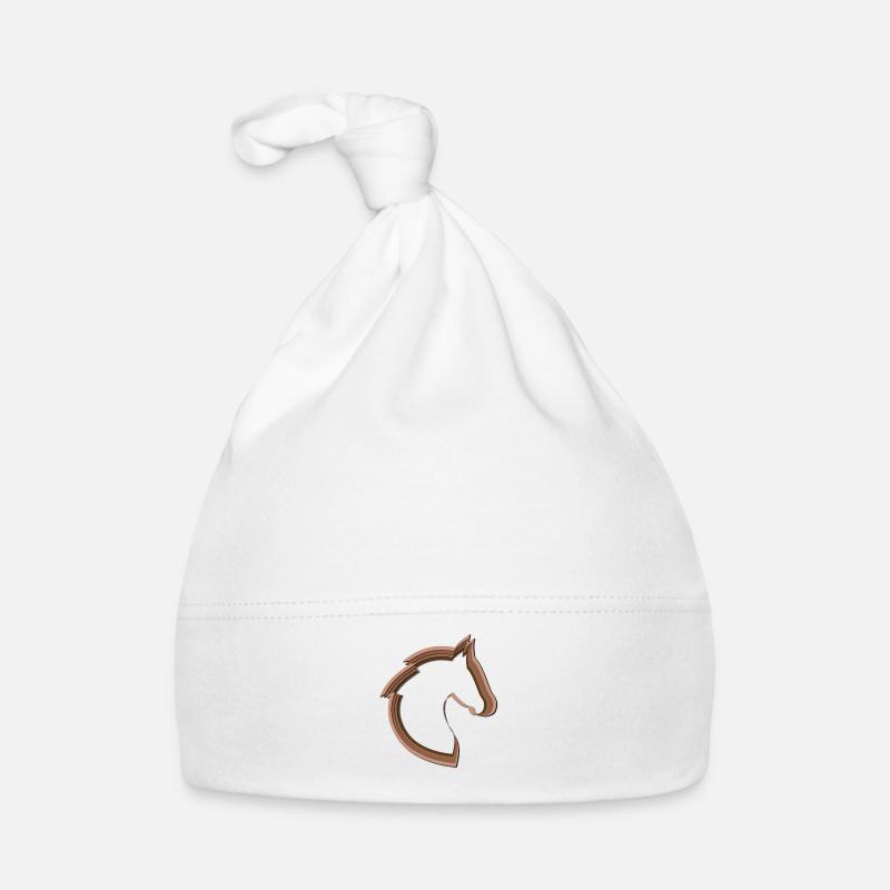 Scherenschnitt-Pferd Baby Bio-Mütze