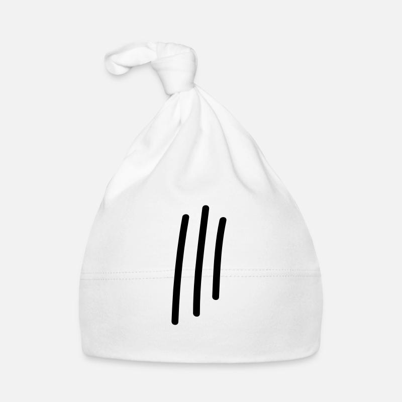 3 Striche // 3 Mal // Geburtstag // Geschenk Baby Bio-Mütze