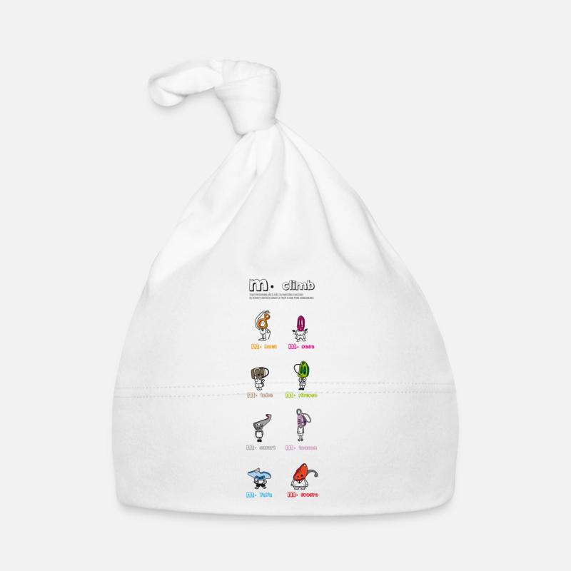 les M.climb - Bonnet bio Bébé - blanc