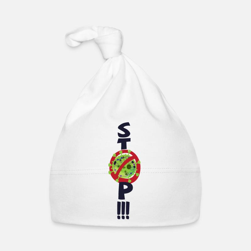 Stoppen Sie den Virus Baby Bio-Mütze