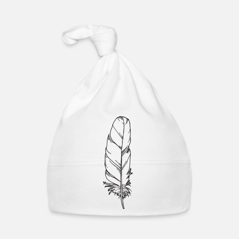 Pen white hand-drawn Organic Baby Cap