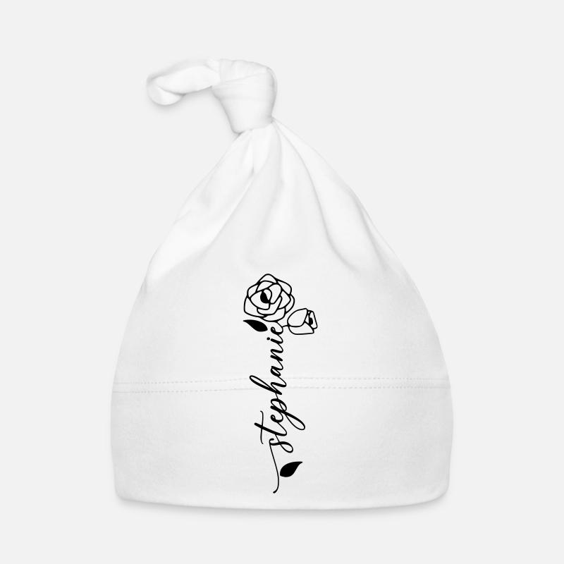 Stéphanie Nom Prénom Fleur Bonnet bio Bébé