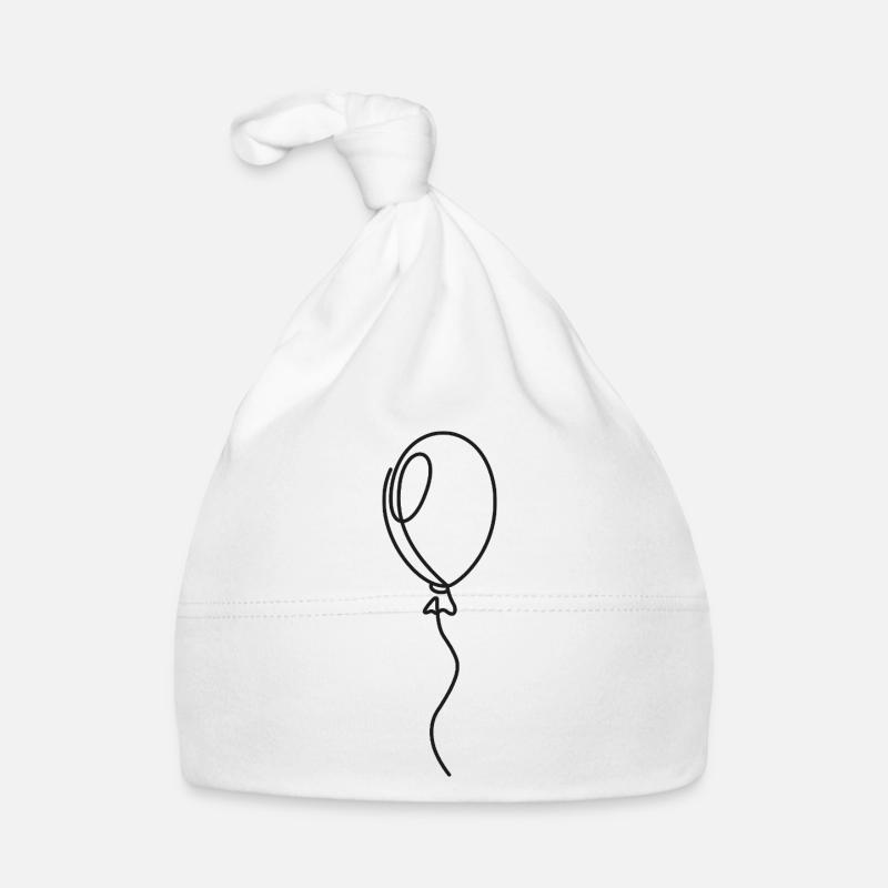 Balloon Sketch with String – Motif Organic Baby Cap