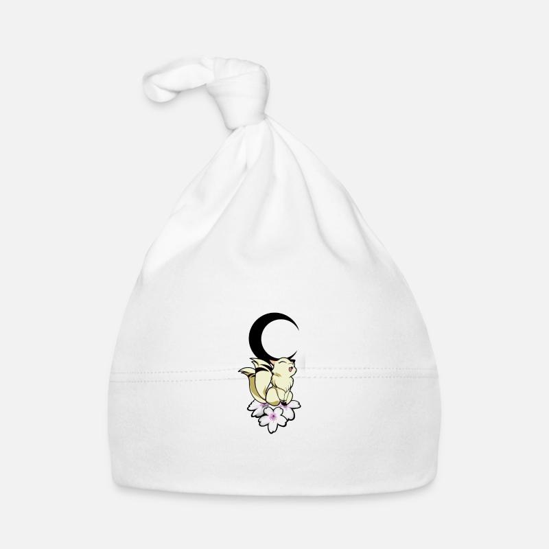 Anime chat lune lune kawaii fleur chat cadeau Bonnet bio Bébé