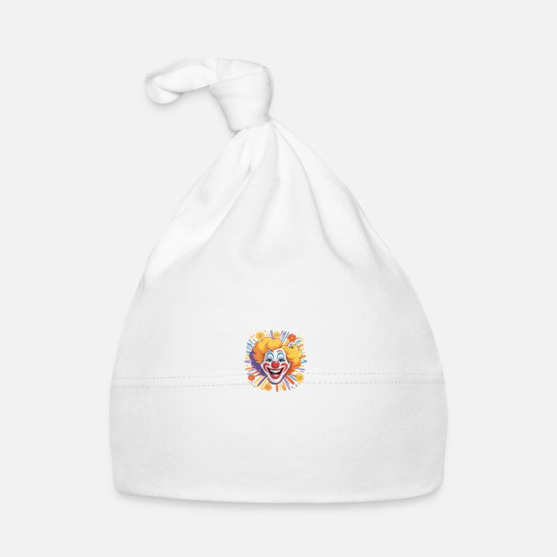 Clown joyeux avec des fleurs Bonnet bio Bébé