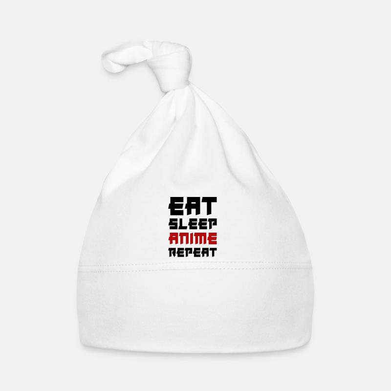 Eat Sleep Anime Repeat Baby Bio-Mütze