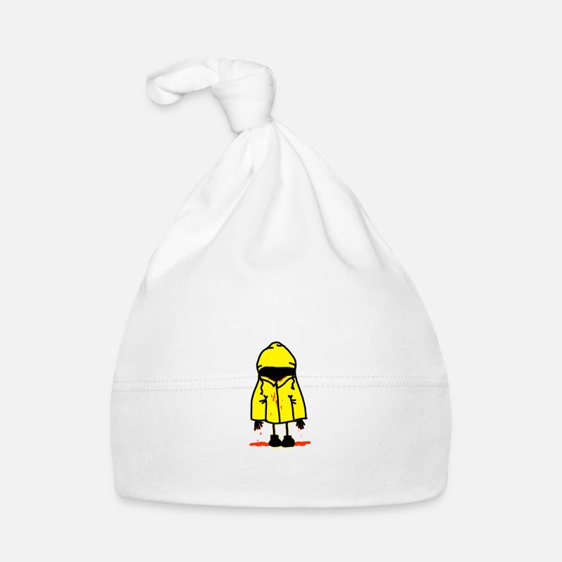Homme à capuche effrayant - Bonnet bio Bébé - blanc