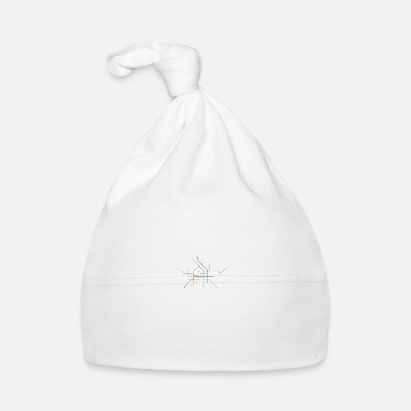 U Bahn Netzplan Berlin Andenken Souvenir Geschenk Baby Bio-Mütze