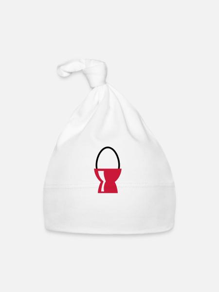 œuf - Bonnet bio Bébé - blanc - Devant