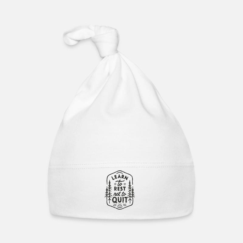 Learn to rest not to quit Organic Baby Cap