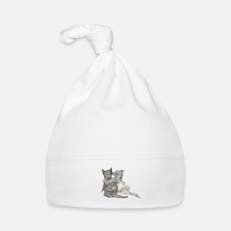 Katzen Aquarell Baby Bio-Mütze