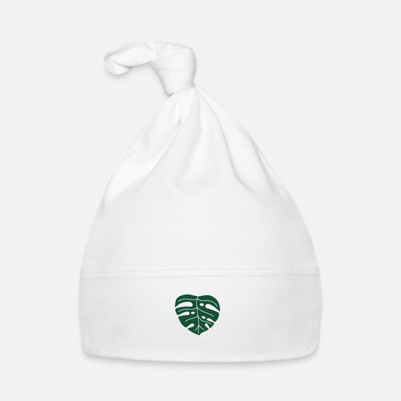 monstera leaf Organic Baby Cap