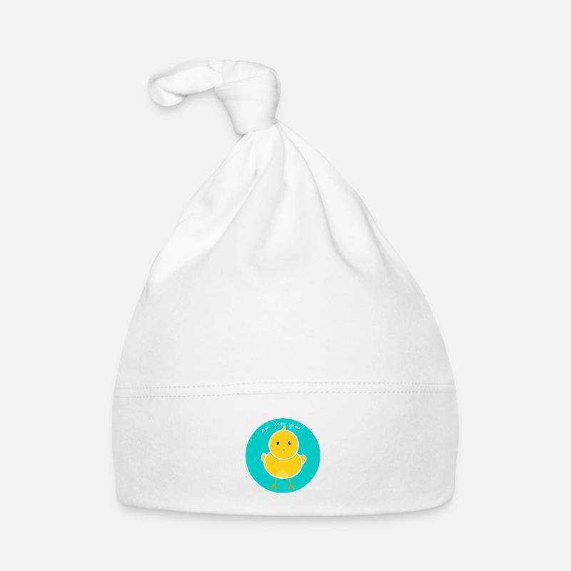 Mon piou piou ! - Bonnet bio Bébé - blanc