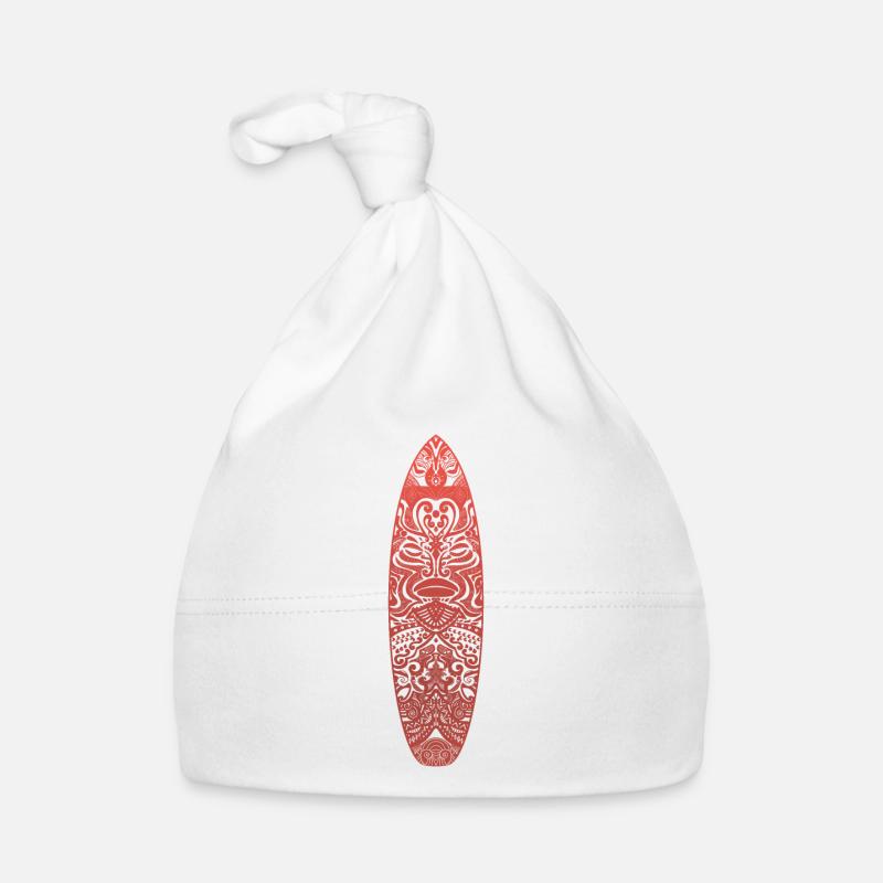 Maori Surf (version rouge) Bonnet bio Bébé