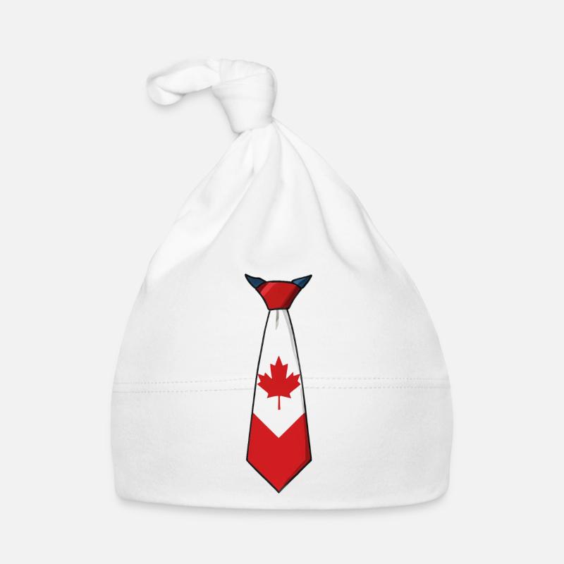 Cravate Canada – Drapeau Bonnet bio Bébé