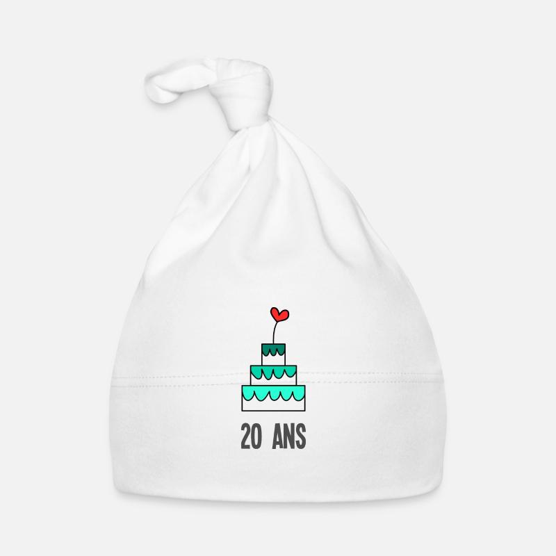 20 ANS. ANNIVERSAIRE 20 ANS. 20. ANNIVERSAIRE Bonnet bio Bébé