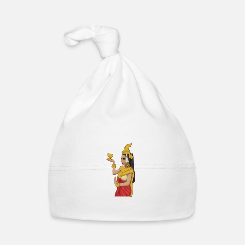 Cambodge Tradition Danse Khmer Apsara I Cadeau - Bonnet bio Bébé - blanc