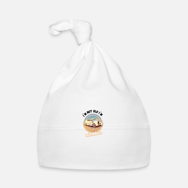 classic not old - Organic Baby Cap - white