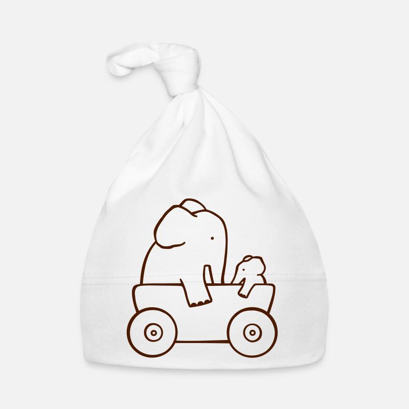 2 Elefanten Baby Bio-Mütze