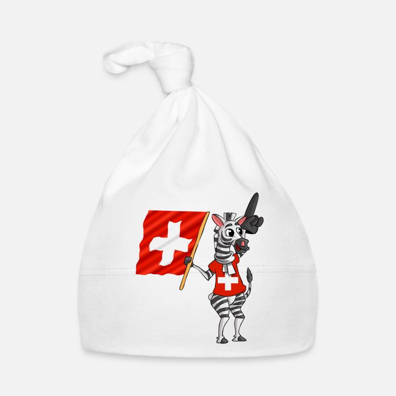 Schweizer Zebra Baby Bio-Mütze