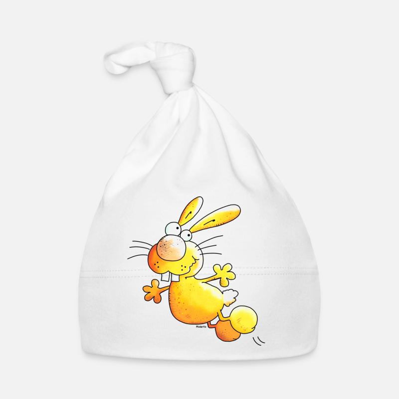 Crazy Rabbit - Lapin - Bonnet bio Bébé - blanc