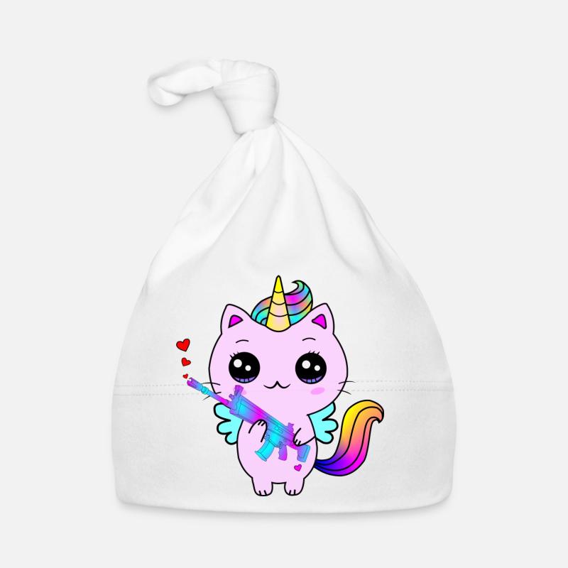 Einhorn Jäger mit Herz Baby Bio-Mütze