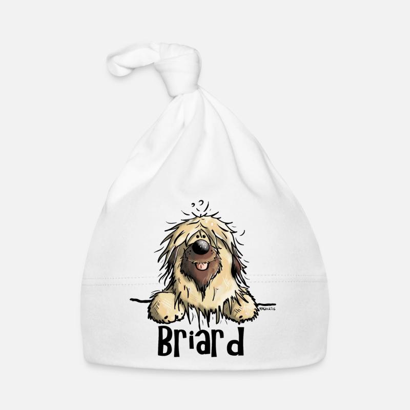 Neugieriger Briard Baby Bio-Mütze