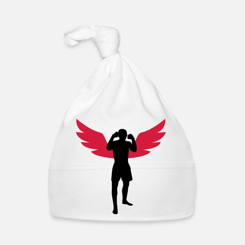 Kickboxen / Kickboxing / Kickboxer / Kick Boxing - Baby Bio-Mütze - Weiß