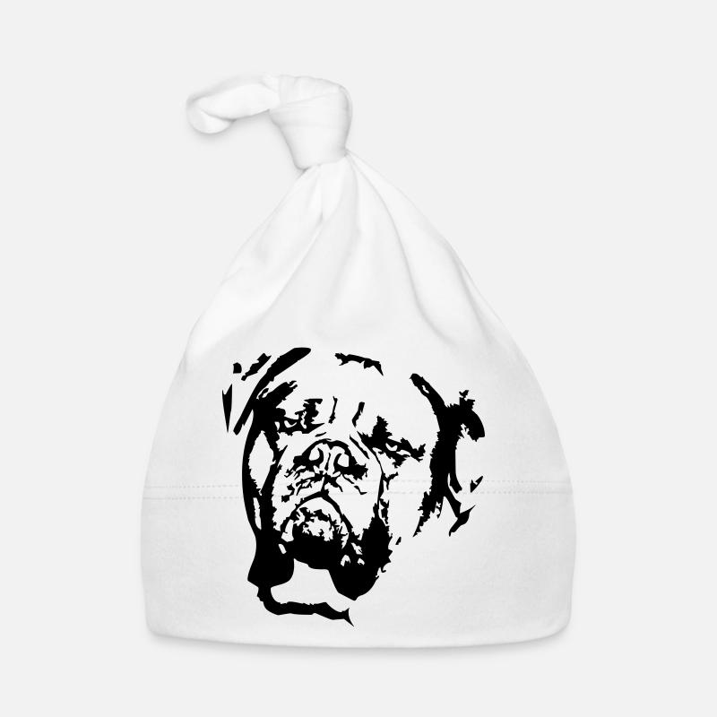 Tête Dogue de Bordeaux Bonnet bio Bébé