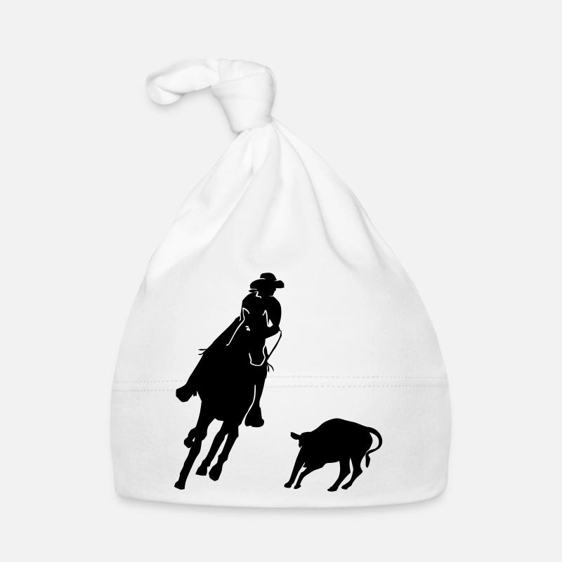 Equitation Western Equestre - Coupe - Bonnet bio Bébé - blanc