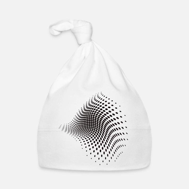 Optical illusion pattern shapes geometry gift - Organic Baby Cap - white