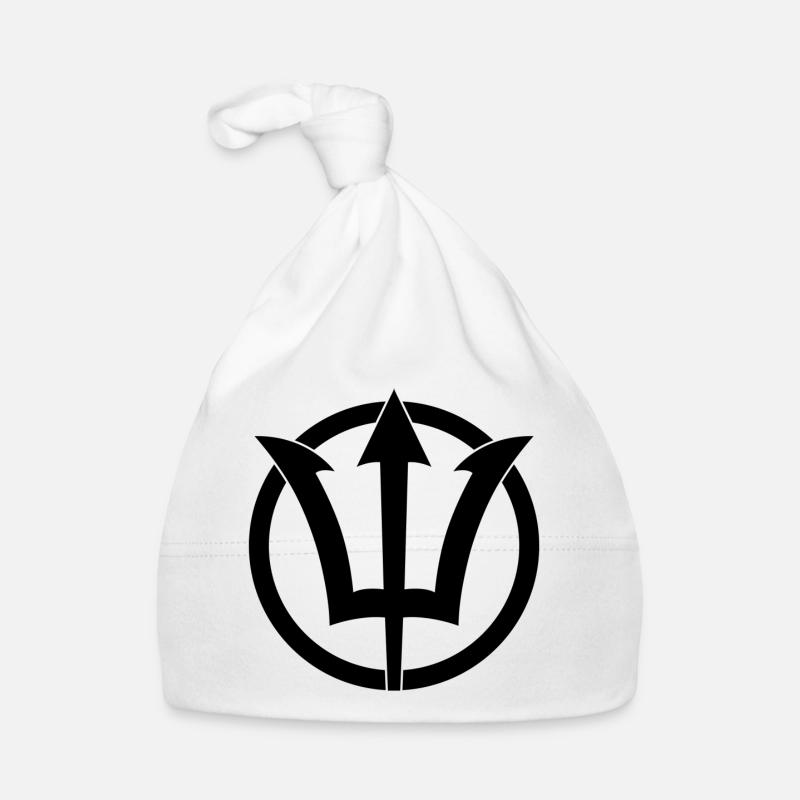 Poseidon-Dreizacksymbol Baby Bio-Mütze
