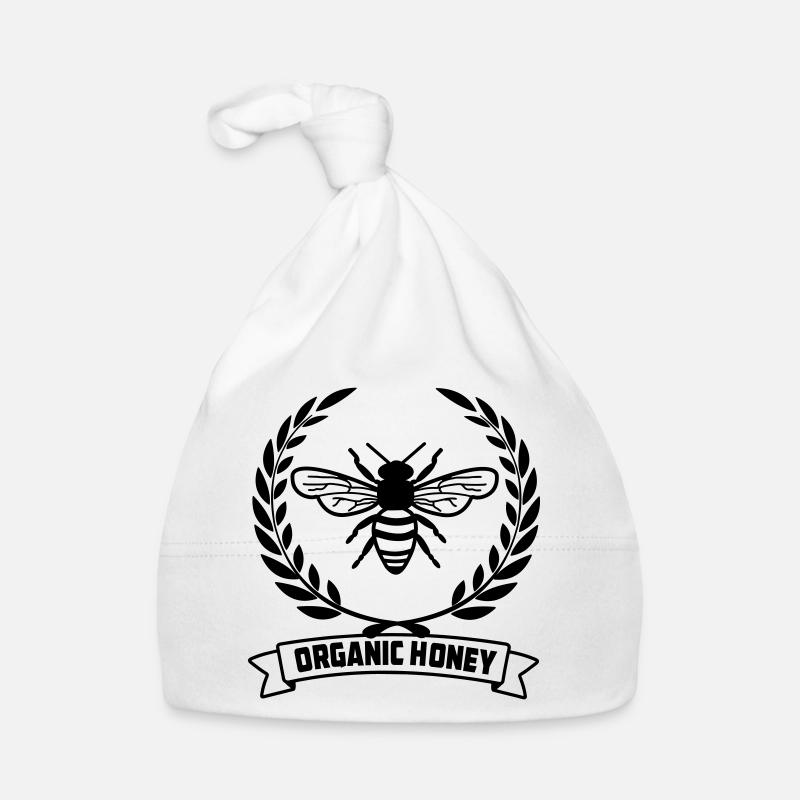 Bees in laurel wreath Organic Baby Cap