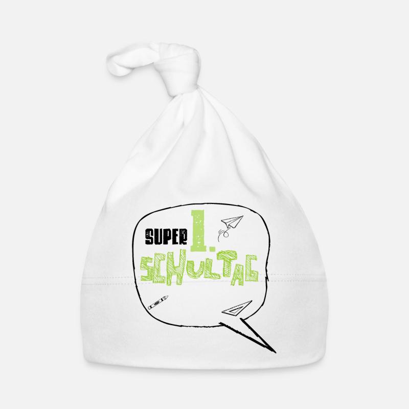 Erster Schultag Einschulung Baby Bio-Mütze