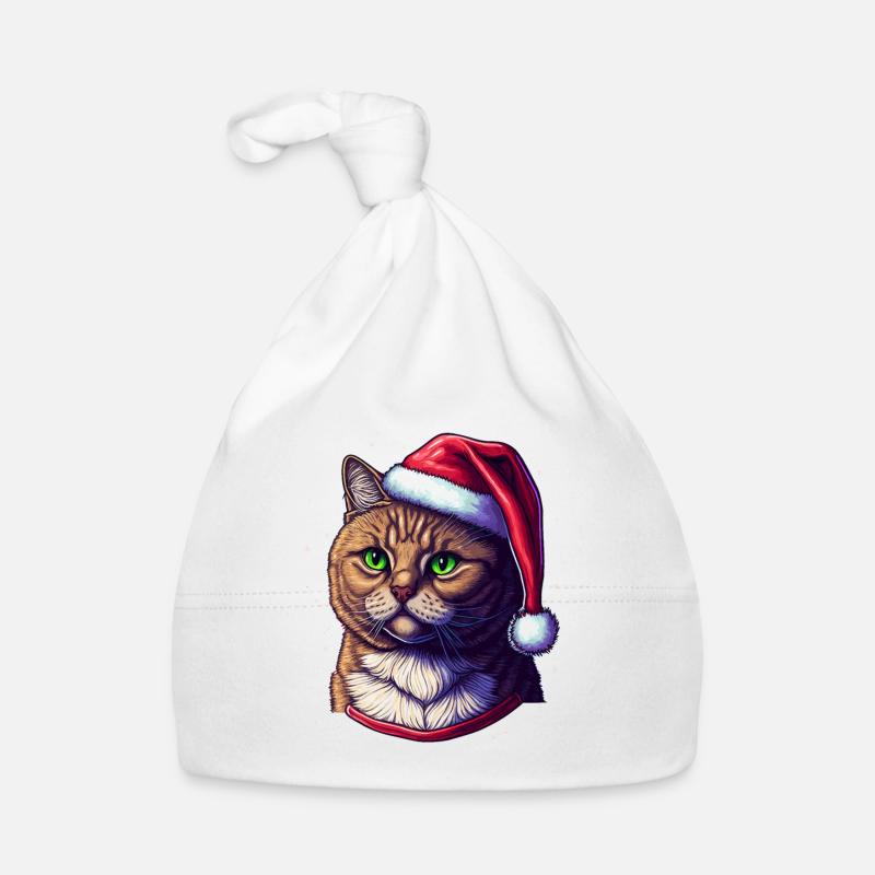 Illustration numérique parfaite du chat d’hiver, un excellent Bonnet bio Bébé