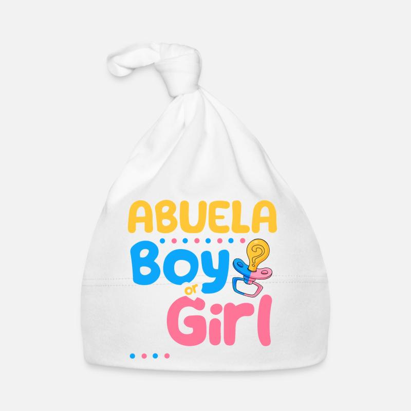 Rose ou bleu Abuela t’aime grand-mère espagnole Bonnet bio Bébé