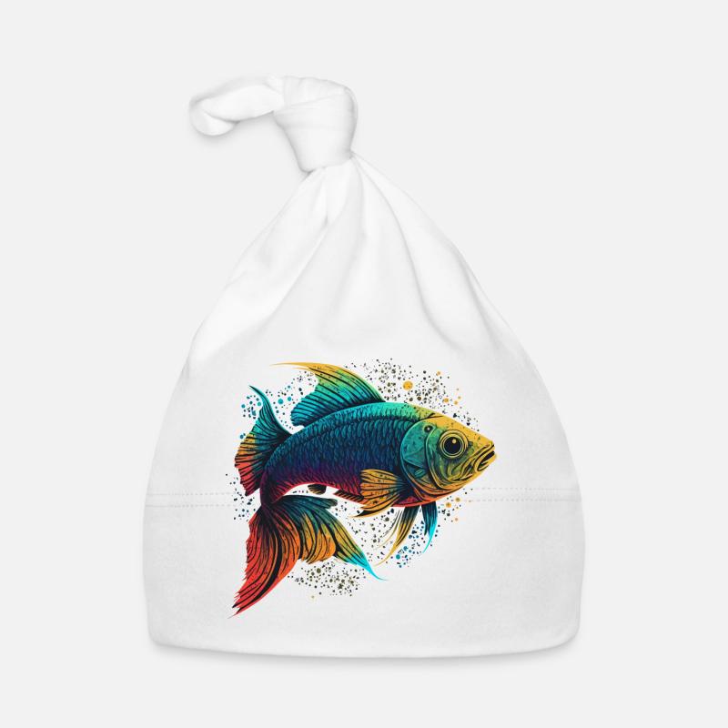 Colorful Fish Organic Baby Cap