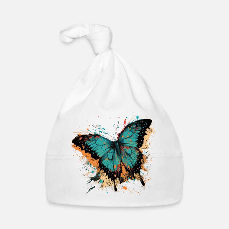 Blue Butterfly Organic Baby Cap