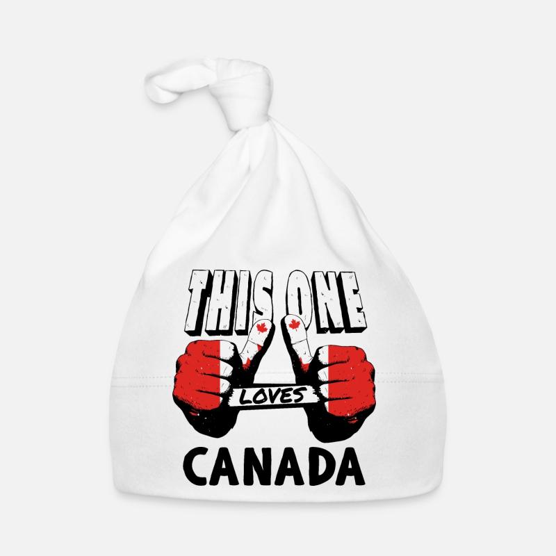 Drapeau du Canada Feuille d’érable Drapeau canadien Canada Bonnet bio Bébé