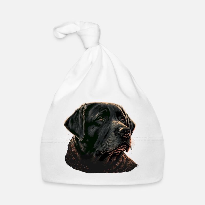 Chubby Gesicht Schwarz Labrador Retriever Baby Bio-Mütze