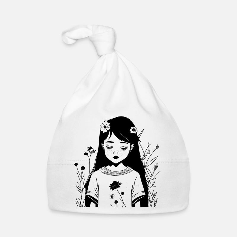 Abstract Cosmic Wave Pattern Tee Organic Baby Cap