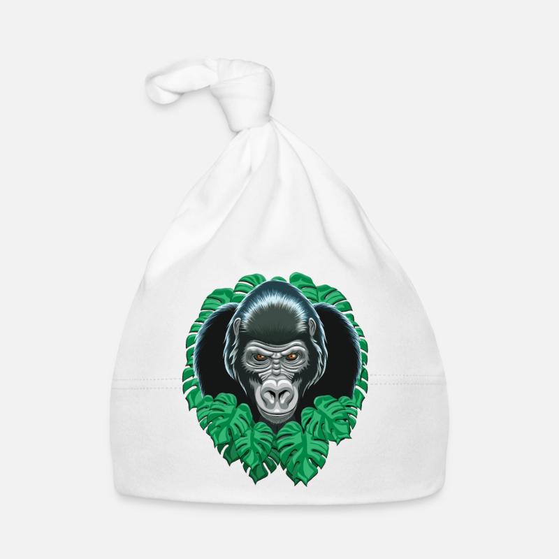 Tête De Gorille Bonnet bio Bébé